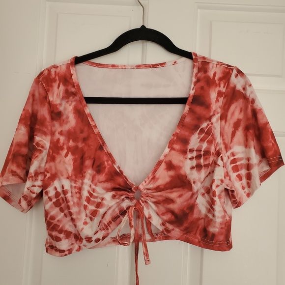 SHEIN Tops - 3for$25 Shein Curve 1XL crop top tie dye top blouse shirt